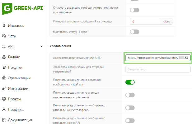 Изображение добавления ссылки в настройки инстанса