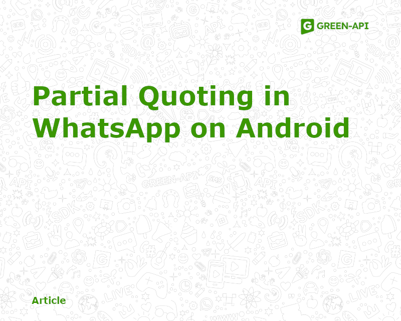 Partial quoting in WA