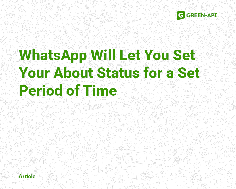 Set Your About Status in WA