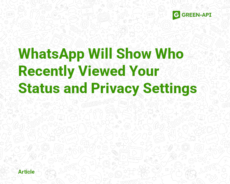 New status features in WA