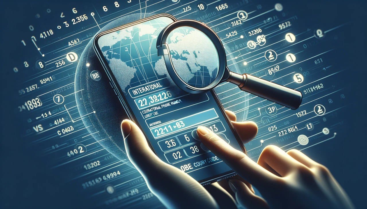 Entering the international number