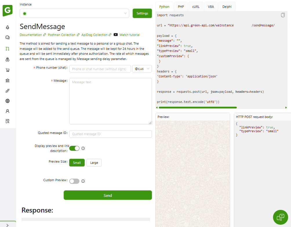 General view of the constructor in your account