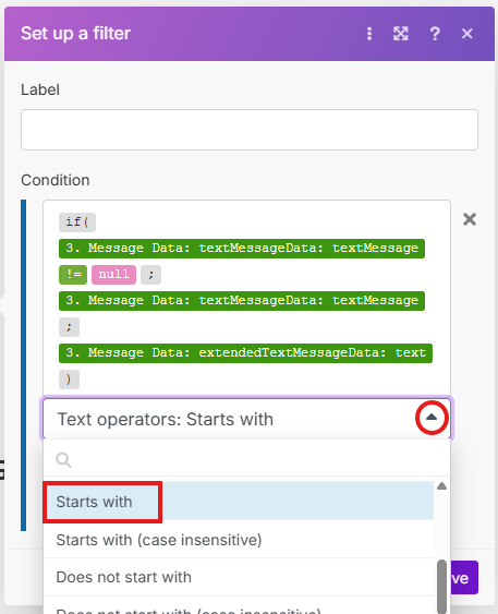 Image with the choice operator